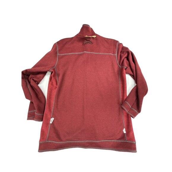 Tommy Bahama Sweater Reversible 1/4 Zip Pullover Men's M Blend Red & Maroon - Picture 11 of 12